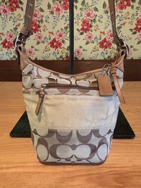 COACH Signature Rugby Duffle Bucket Bag 13362 Vintage Y2K